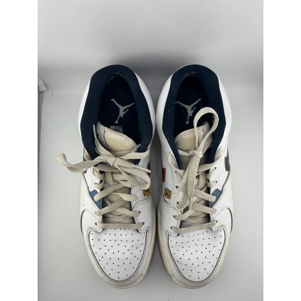 Jordan Stadium 90 Mens White Blue Red Sneakers DX4397-104 Size 10